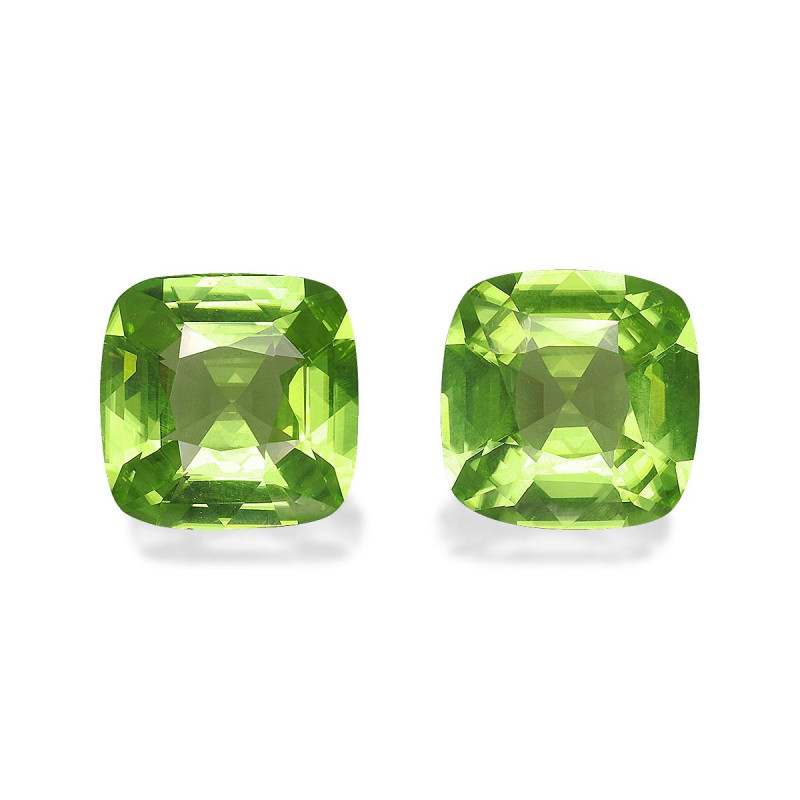 CUSHION-cut Peridot Lime Green 6.04 carats