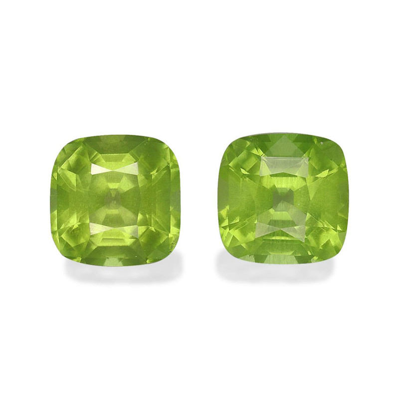 CUSHION-cut Peridot Lime Green 5.20 carats