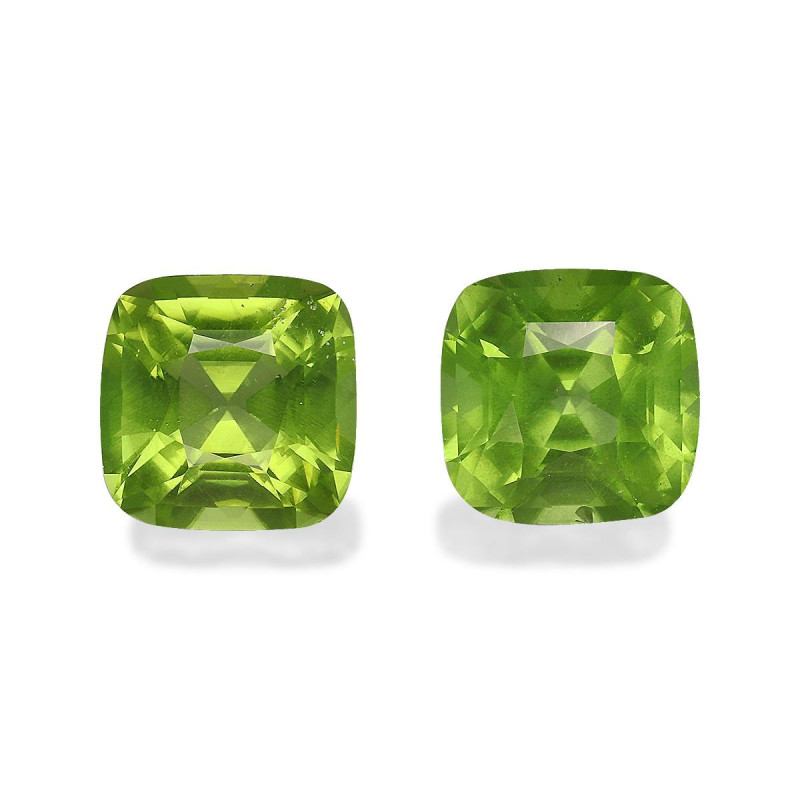 CUSHION-cut Peridot Lime Green 6.93 carats