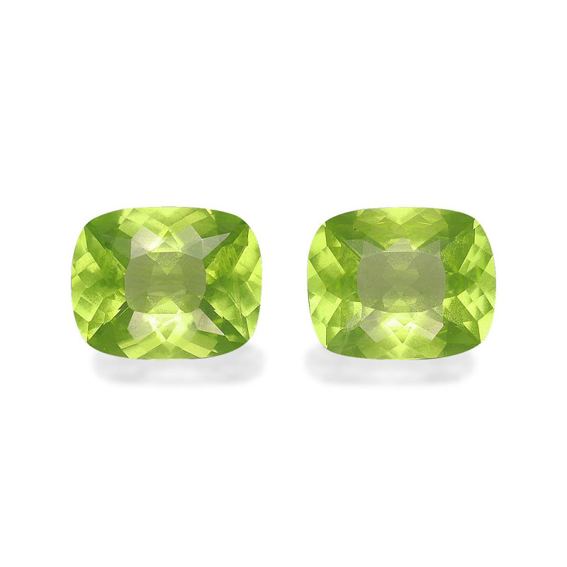 CUSHION-cut Peridot Lime Green 5.71 carats