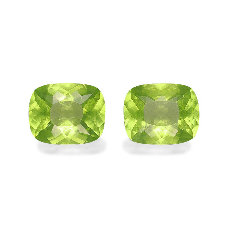 CUSHION-cut Peridot Lime Green 5.71 carats