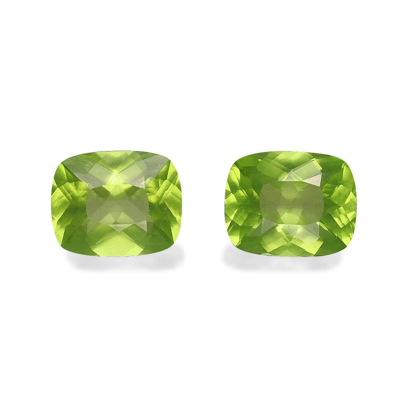 CUSHION-cut Peridot Lime Green 6.09 carats