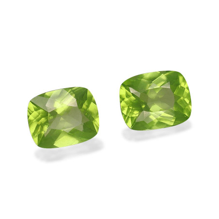 橄榄石 taille 靠垫 青柠绿 6.09 carats