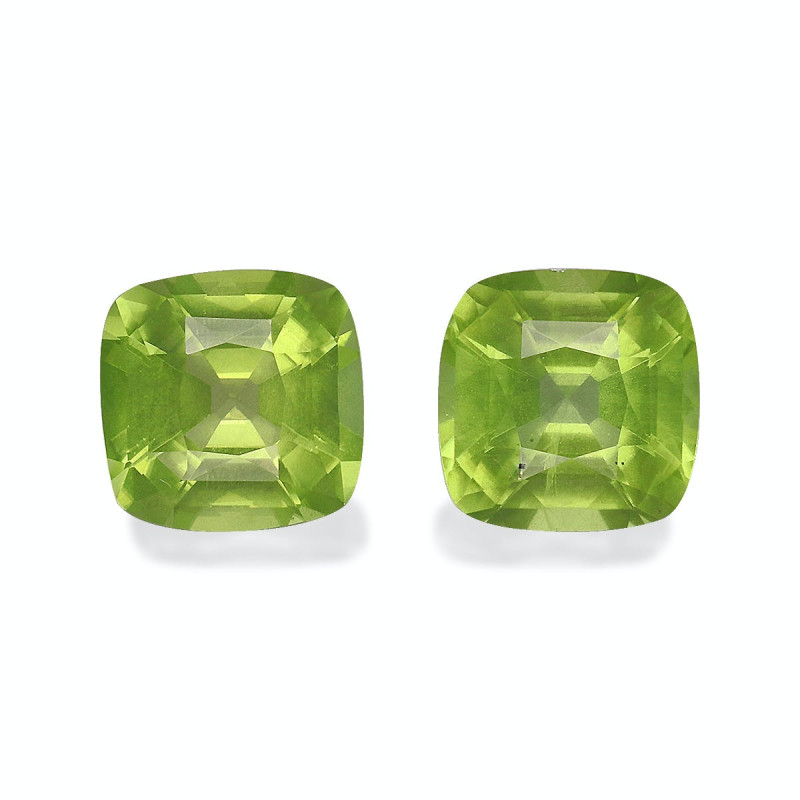 CUSHION-cut Peridot Lime Green 5.01 carats