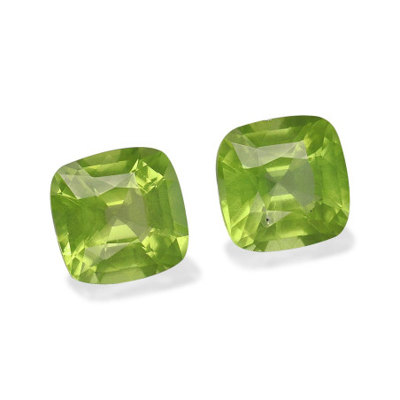 橄榄石 taille 靠垫 青柠绿 5.01 carats