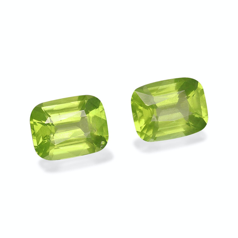 CUSHION-cut Peridot Lime Green 6.34 carats