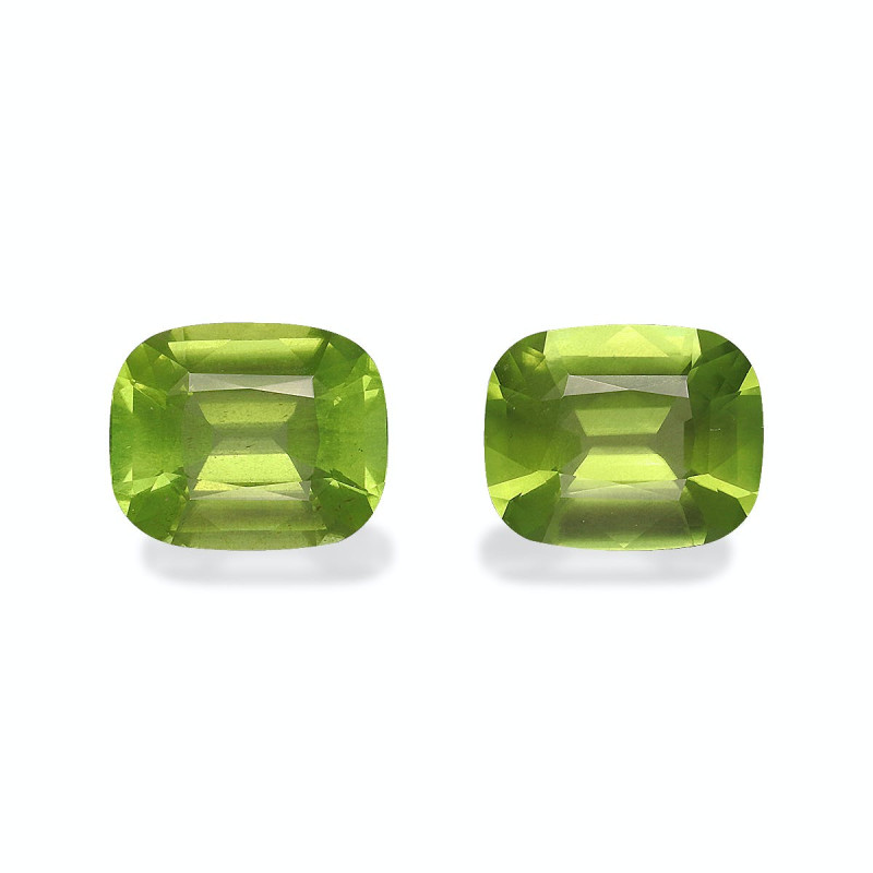 CUSHION-cut Peridot Lime Green 5.84 carats