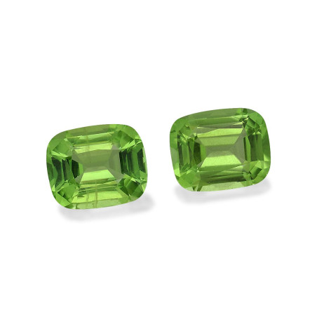 橄榄石 taille 靠垫 绿色 6.21 carats