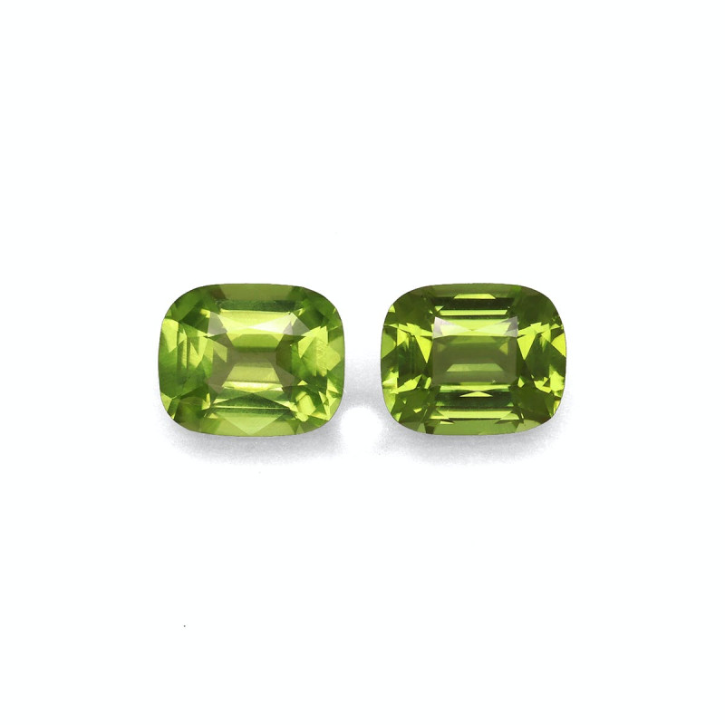 CUSHION-cut Peridot Pistachio Green 5.41 carats