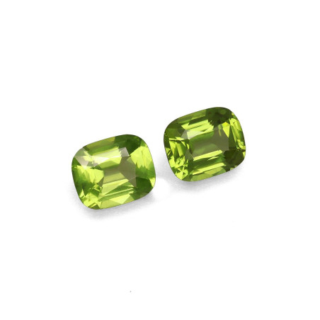 橄榄石 taille 靠垫 开心果绿 5.41 carats