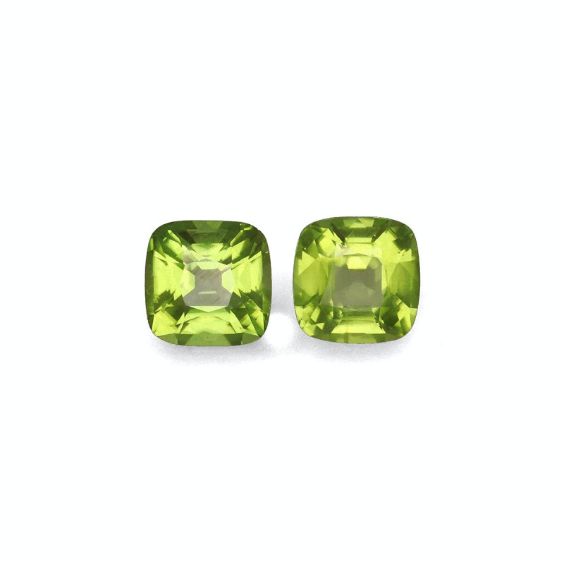 CUSHION-cut Peridot Pistachio Green 5.07 carats