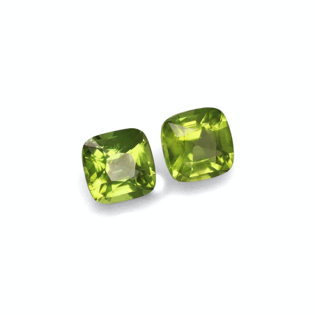 橄榄石 taille 靠垫 开心果绿 5.07 carats