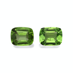橄榄石 taille 靠垫 绿色 7.07 carats