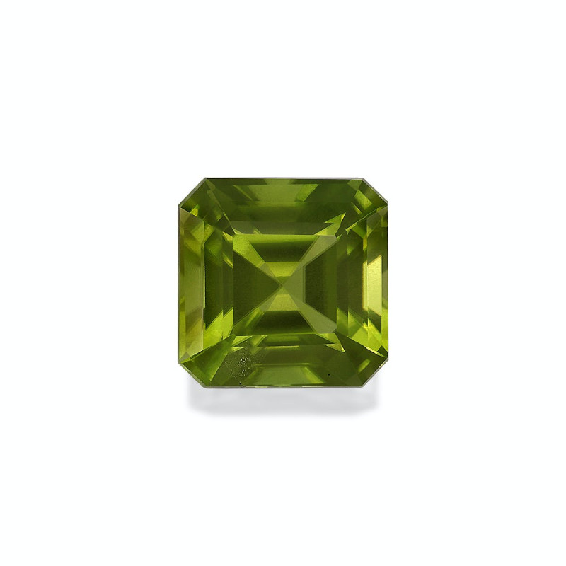 SQUARE-cut Peridot Lime Green 5.88 carats