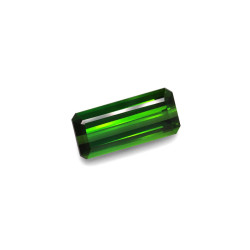 Rechthoekig geslepen groene toermalijn, mosgroen, 23,13 karaat