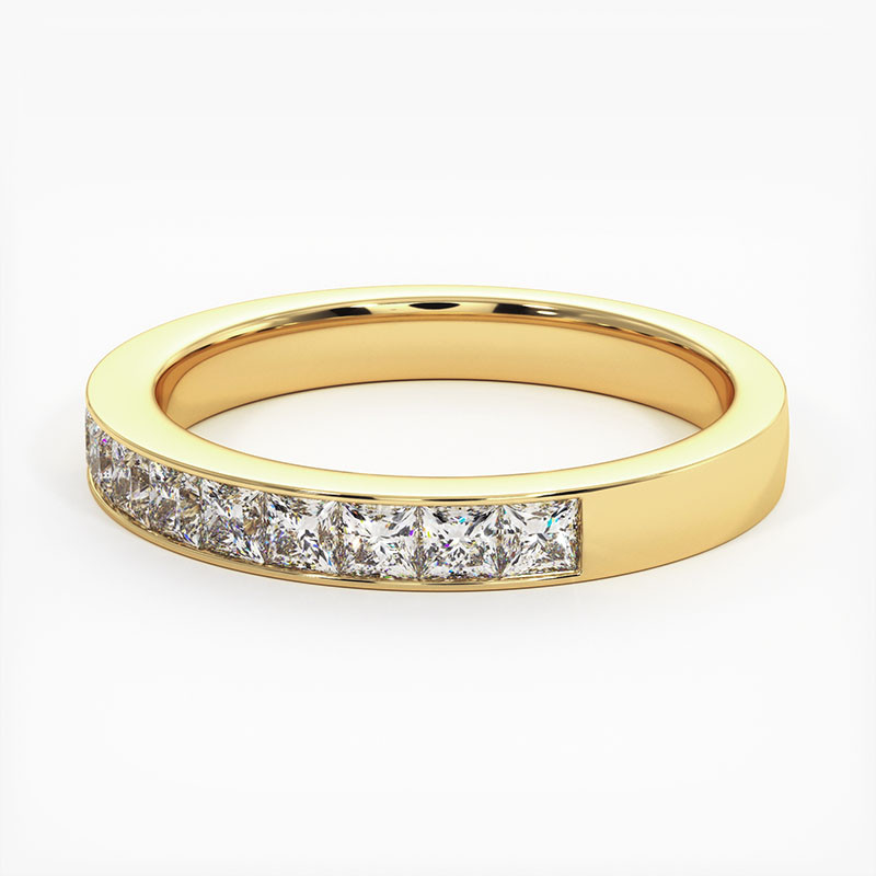 Demi Alliance Diamants Rail Platine 1.50 Carats Demi Alliance Diamants Rail Platine 1.50 Carats