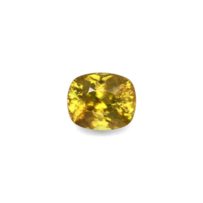 CUSHION-cut Sphene Lime Green 6.29 carats