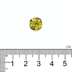 Sphene kussen geslepen Lime Groen 3.92 karaat