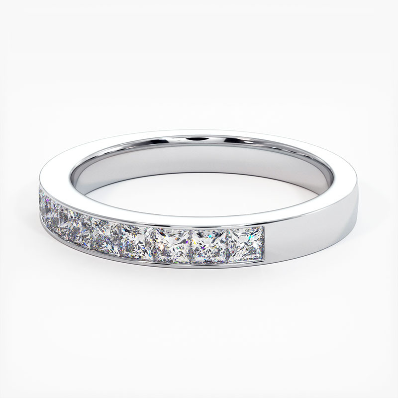 Demi Alliance Diamants Rail Platine 0.60 Carat Demi Alliance Diamants Rail Platine 0.60 Carat