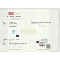 Ovale geslepen blauwe Paraiba-toermalijn van 18,04 karaat