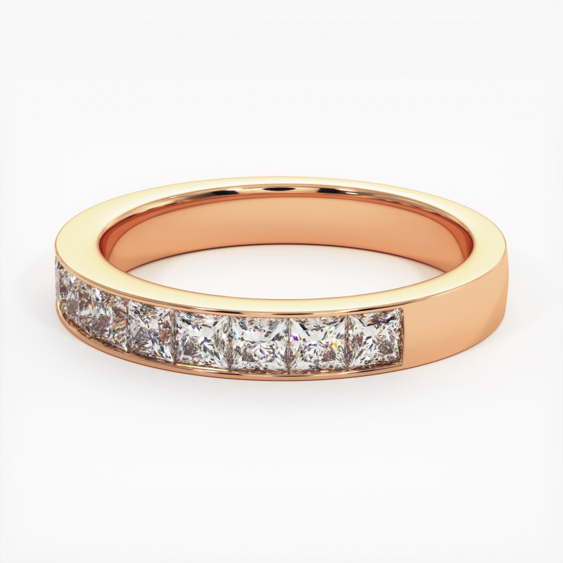 Demi Alliance Diamants Rail Platine 0.80 Carat Demi Alliance Diamants Rail Platine 0.80 Carat