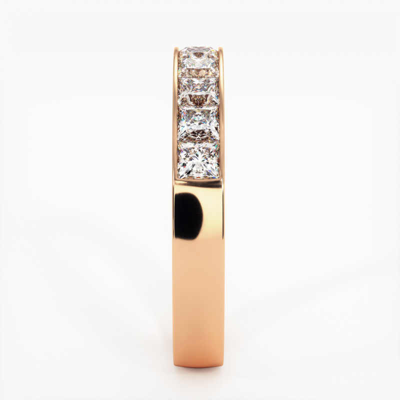 Demi Alliance Diamants Rail Platine 0.80 Carat Demi Alliance Diamants Rail Platine 0.80 Carat