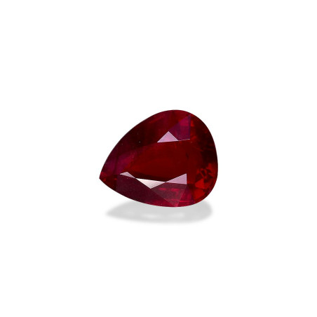Pear-cut Mozambique Ruby Red 3.41 carats