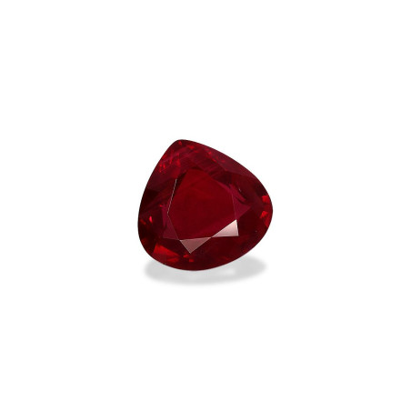 Pear-cut Mozambique Ruby Red 3.61 carats