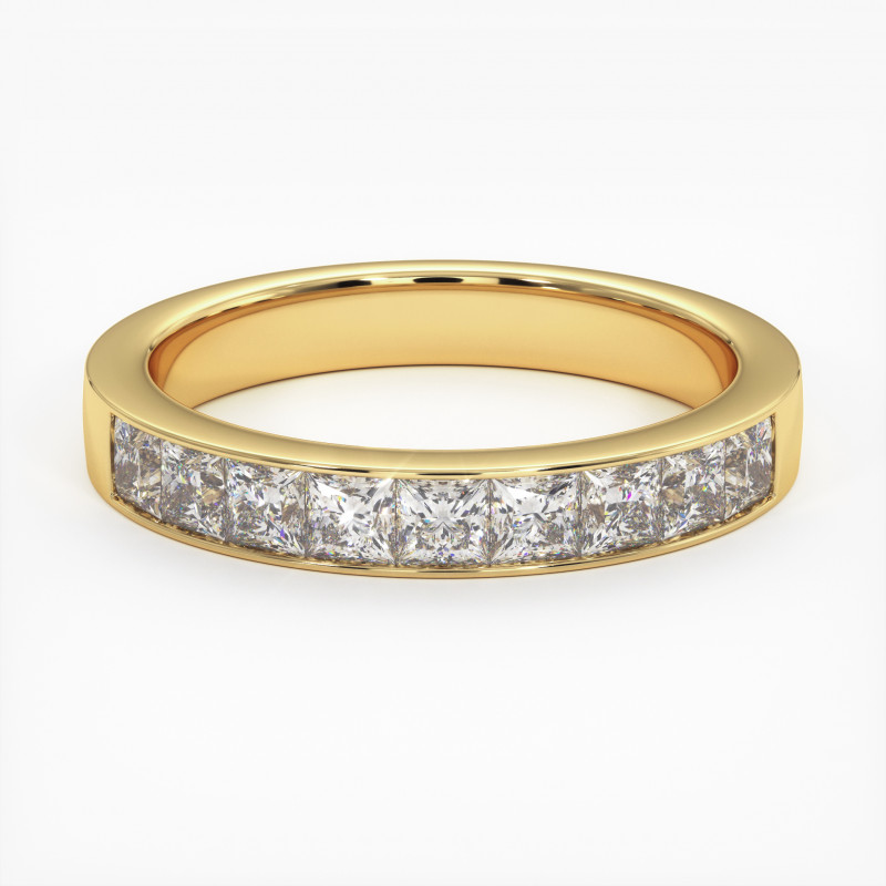 Demi Alliance Diamants Rail Or Blanc 0.60 Carat Demi Alliance Diamants Rail Or Blanc 0.60 Carat