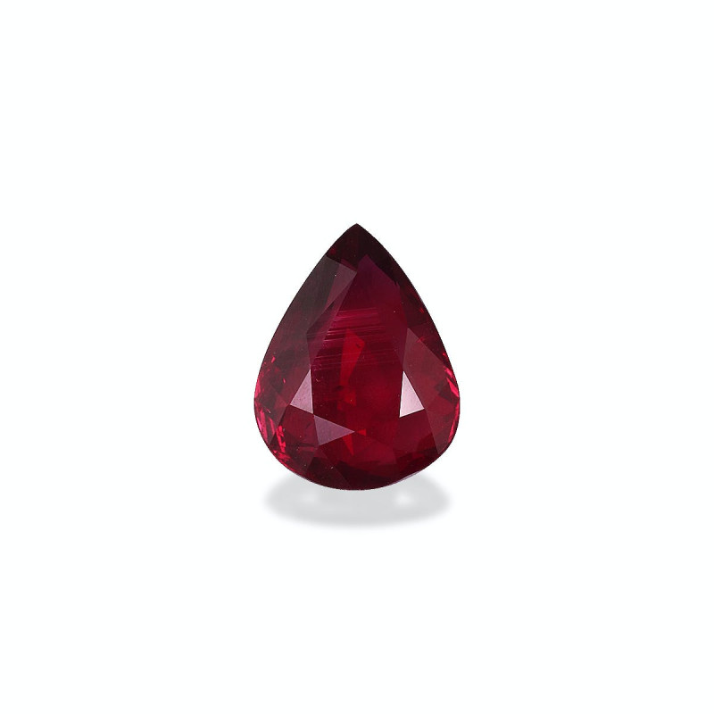 Rubíes de Mozambique taille Poire Rojo 3.08 carats