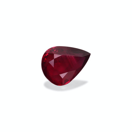 Pear-cut Mozambique Ruby Red 3.08 carats