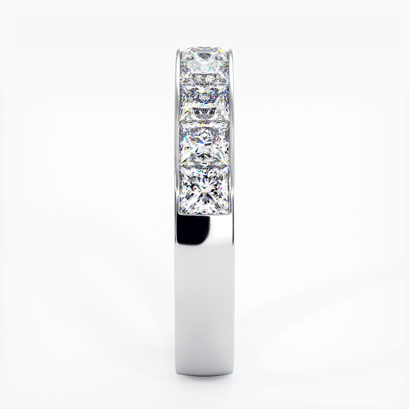 Demi Alliance Diamants violets Rail Or Blanc 0.22 Carat Demi Alliance Diamants violets Rail Or Blanc 0.22 Carat