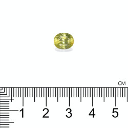 Chrysoberyl OVALE snit Lemon Yellow 2,42 karaat