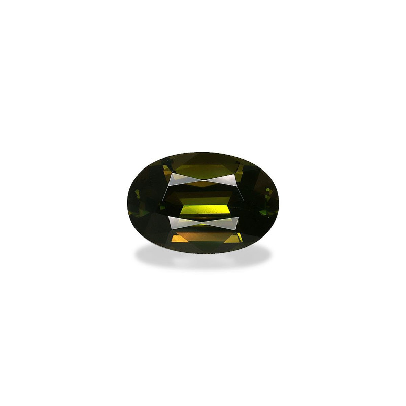 OVAL-cut Chrome Tourmaline Basil Green 3.43 carats