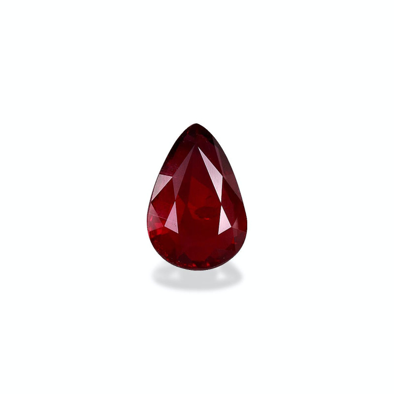 Pear-cut Mozambique Ruby Red 1.53 carats