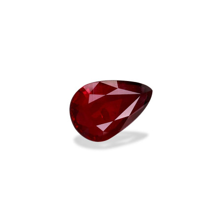 Pear-cut Mozambique Ruby Red 1.53 carats