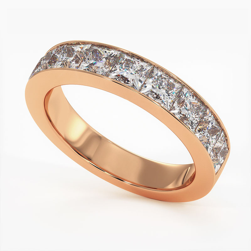 Demi Alliance Diamants Rail Or Blanc 0.60 Carat Demi Alliance Diamants Rail Or Blanc 0.60 Carat
