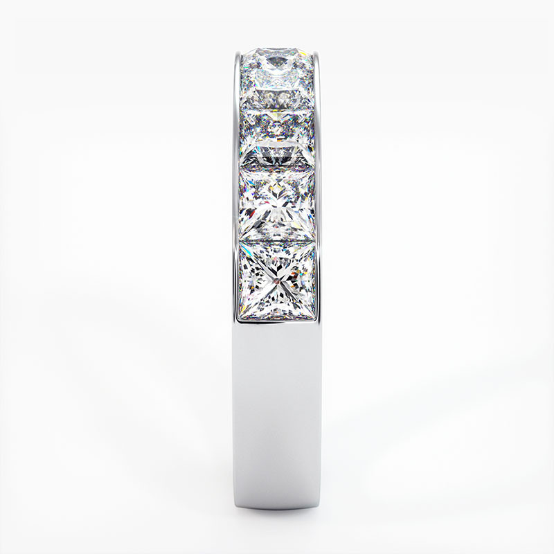 Demi Alliance Diamants Rail Or Blanc 0.80 Carat Demi Alliance Diamants Rail Or Blanc 0.80 Carat
