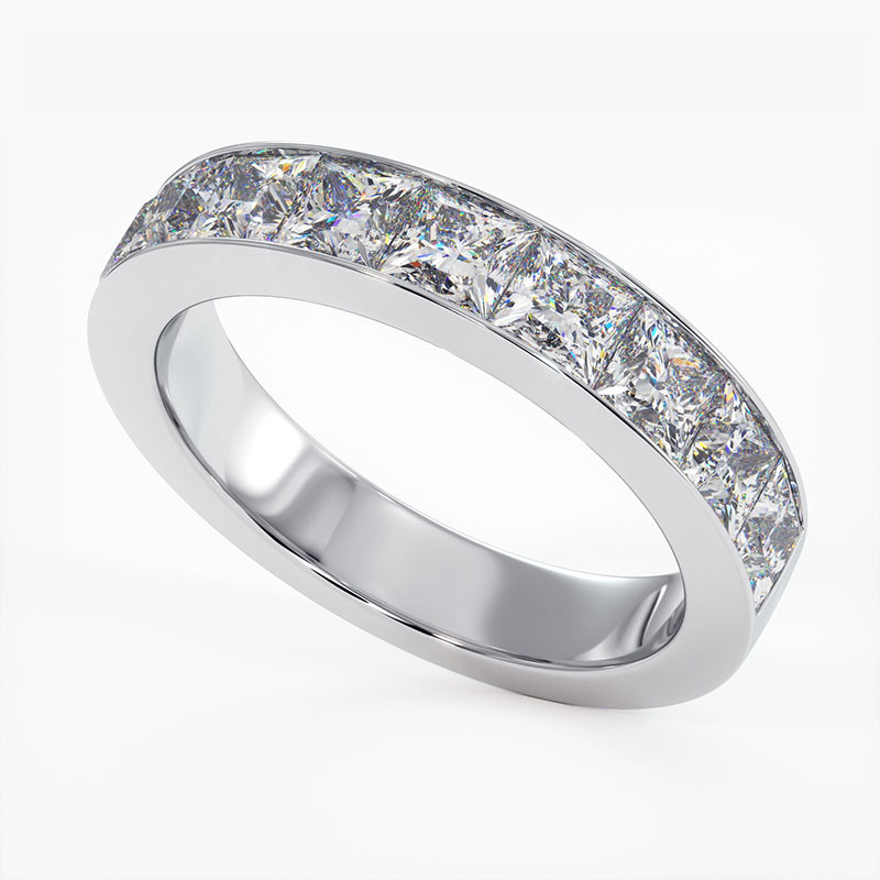 Demi Alliance Diamants Rail Or Jaune 1.00 Carat Demi Alliance Diamants Rail Or Jaune 1.00 Carat