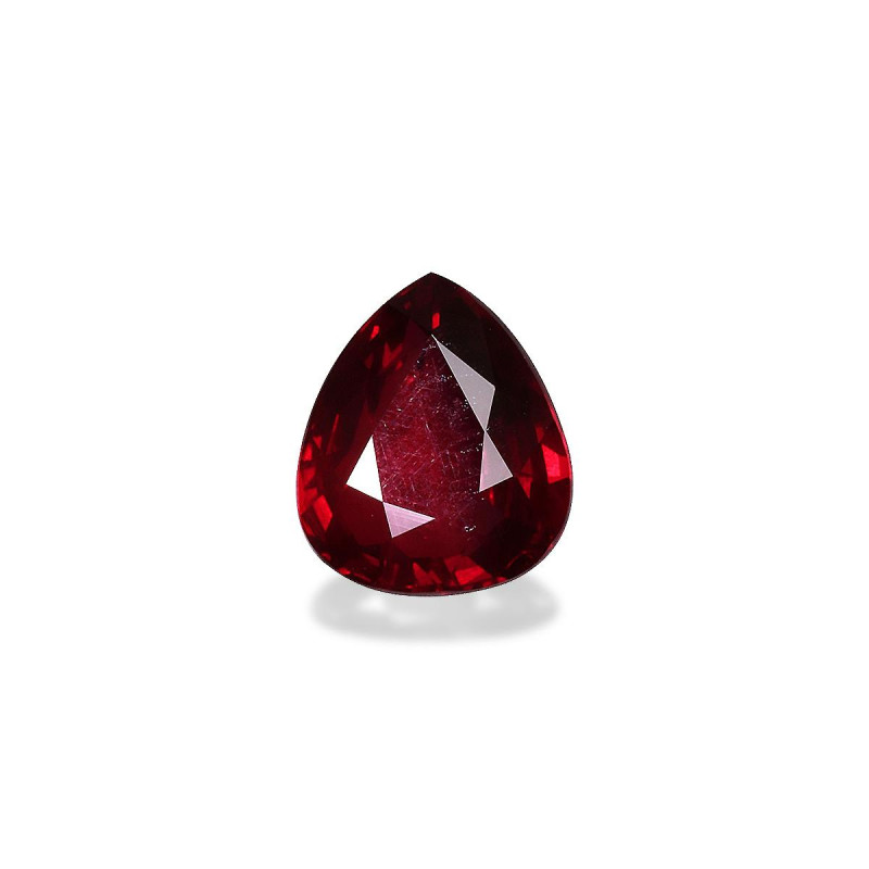 Pear-cut Mozambique Ruby Red 2.05 carats