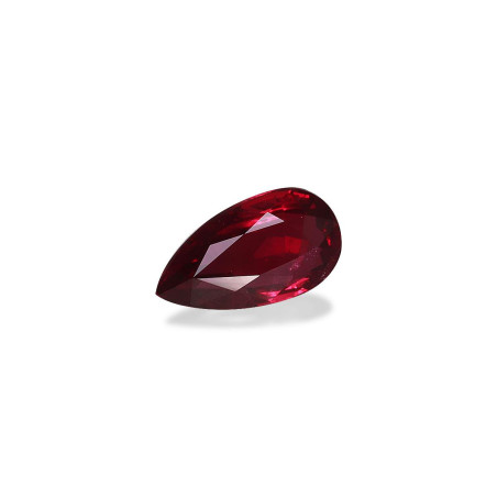 Pear-cut Mozambique Ruby Red 2.04 carats