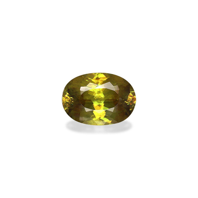 OVAL-cut Sphene Yellow 5.42 carats