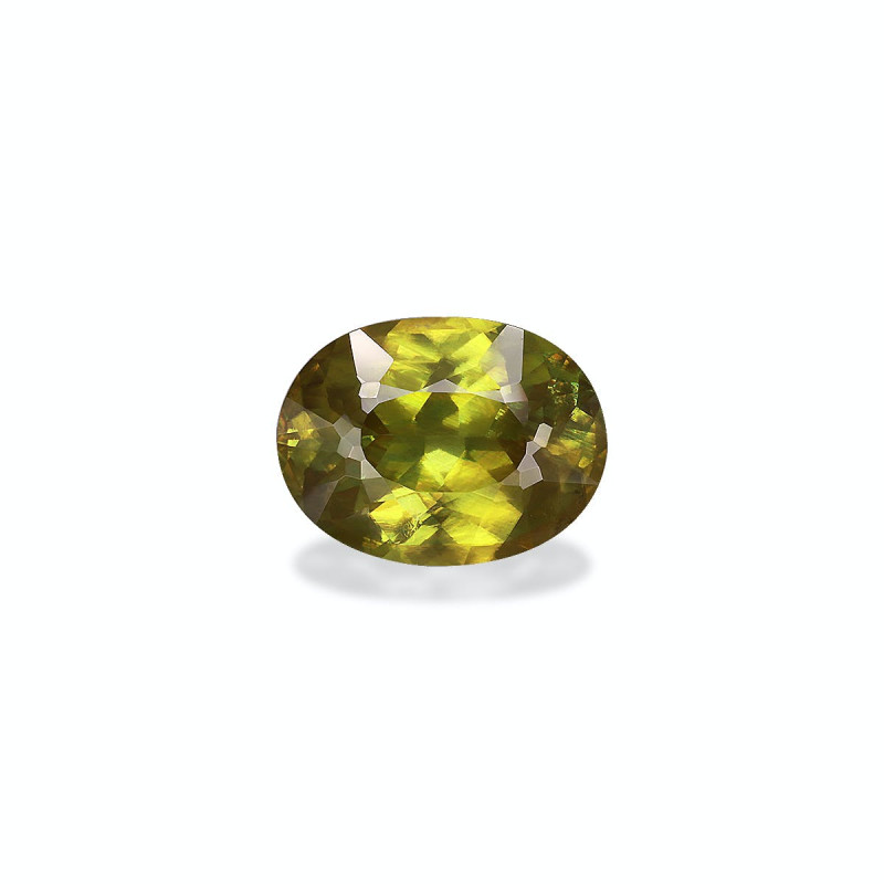 OVAL-cut Sphene Lime Green 4.21 carats