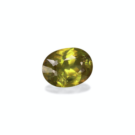 钛鈦矿 taille 椭圆形 青柠绿 4.21 carats