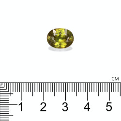 Sphen lengte OVAL Limettengr&uuml;n 4.21 karaten