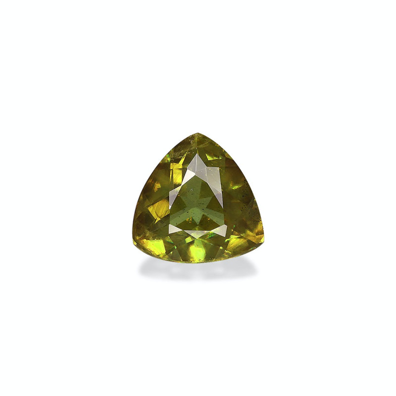 Trilliant-cut Sphene Lime Green 3.61 carats