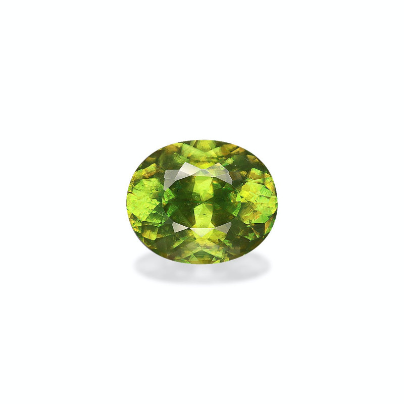 OVAL-cut Sphene Lime Green 3.99 carats