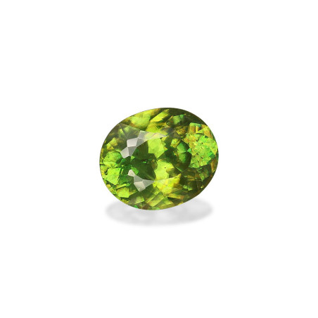 钛鈦矿 taille 椭圆形 青柠绿 3.99 carats