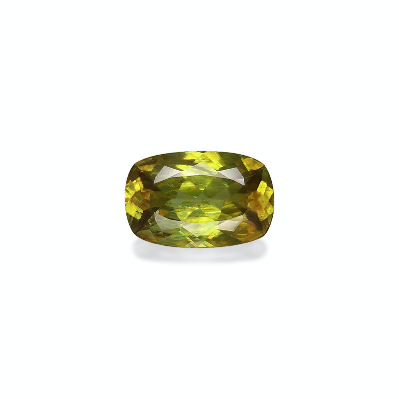 CUSHION-cut Sphene Lime Green 6.24 carats
