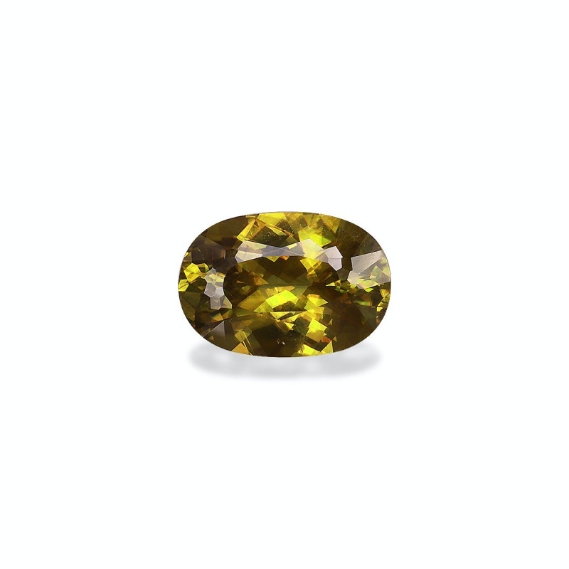 OVAL-cut Sphene Lime Green 3.87 carats